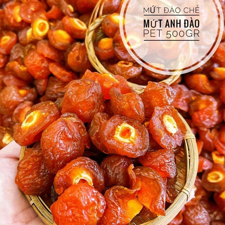 Mứt đào Chẻ đôi, ăn Siêu Ghiền, Hàng Sạch Loại 1 500g – Winnie House