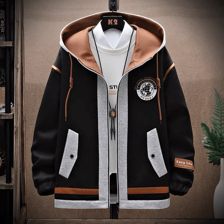 áo Khoác Hoodie Dây Kéo Phối Viền Phong Cách Cá Tính Hhm – Be Yourself
