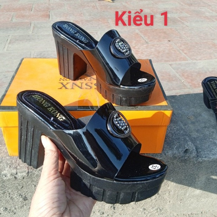 Dép Nữ Trung Niên Cao Cấp, đế Cao 9 Cm, – Haanh