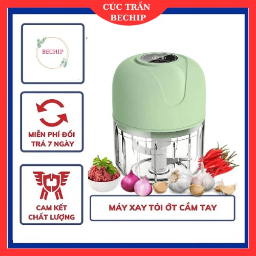 Máy Xay Tỏi ớt Cầm Tay Sạc Pin 250ml Ctb107 – Bechip