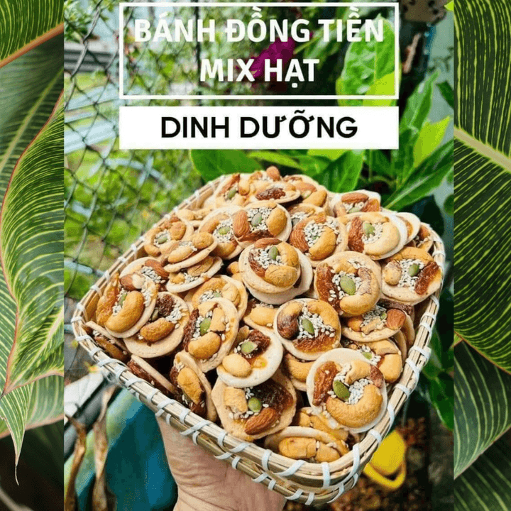 Bánh đồng Tiền Mix Hạt Béo Giòn đầy Dinh Dưỡng 350g – Winnie House