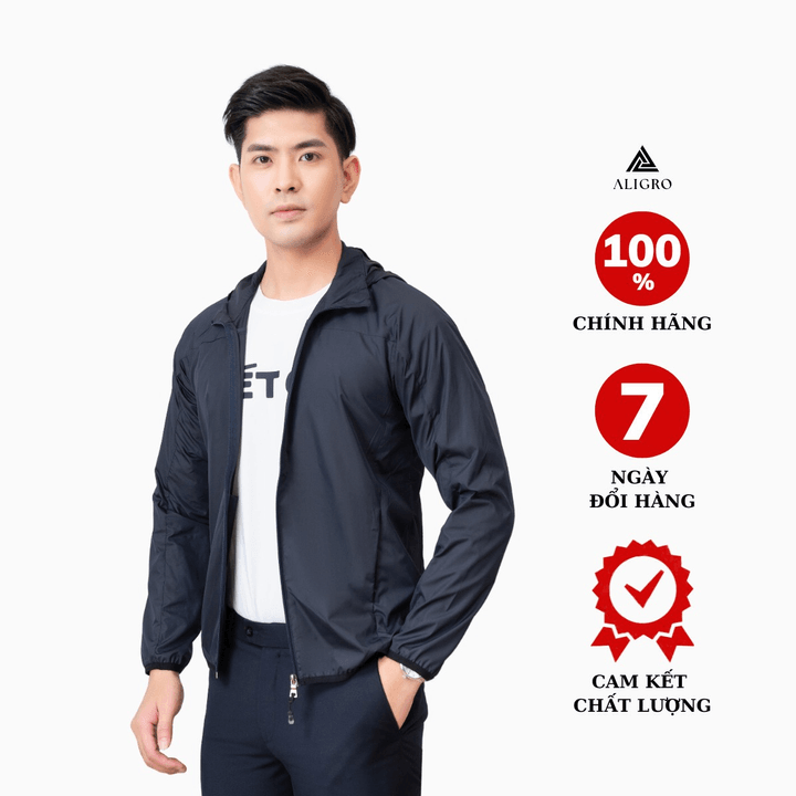 áo Khoác Golf 1 Lớp Màu Navy Ak1g.3 – Aligro