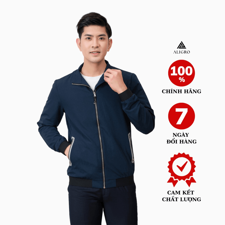 áo Khoác Golf 2 Lớp Màu Navy Ak2g.1 – Aligro
