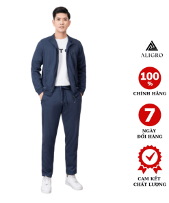 Bộ Nỉ Nam Kéo Khóa Aligro Màu Navy Bn.19 – Aligro