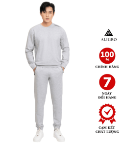 Bộ Nỉ Nam Aligro Màu Ghi Xám Bn7- Aligro