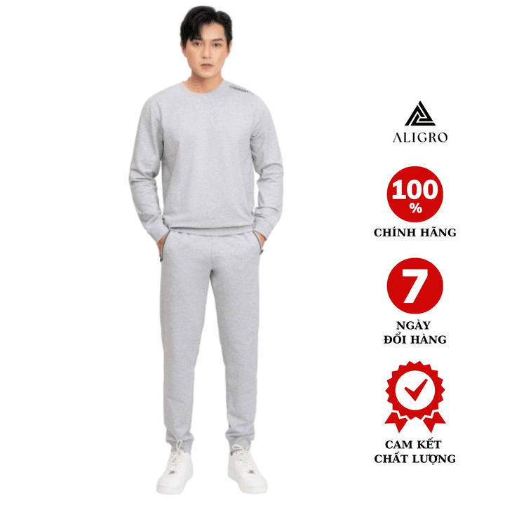 Bộ Nỉ Nam Aligro Màu Ghi Xám Bn7- Aligro