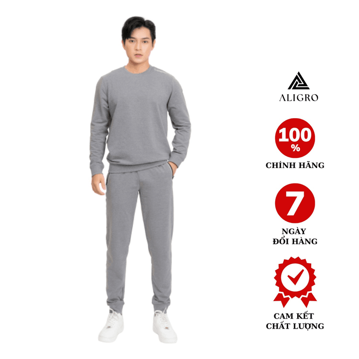 Bộ Nỉ Nam Aligro Màu Xám Bn6 – Aligro