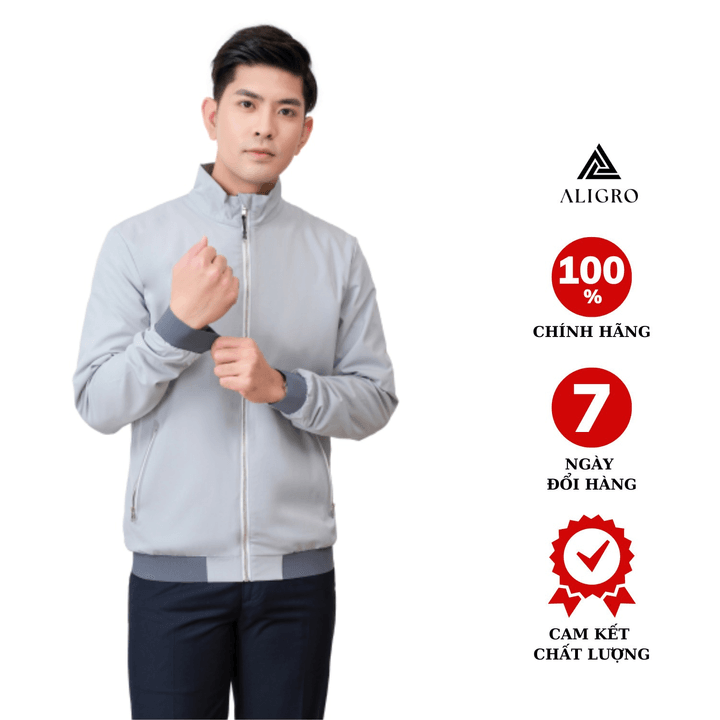 áo Khoác Golf Nam 2 Lớp Aligro Màu Ghi Ak2g.3 – Aligro