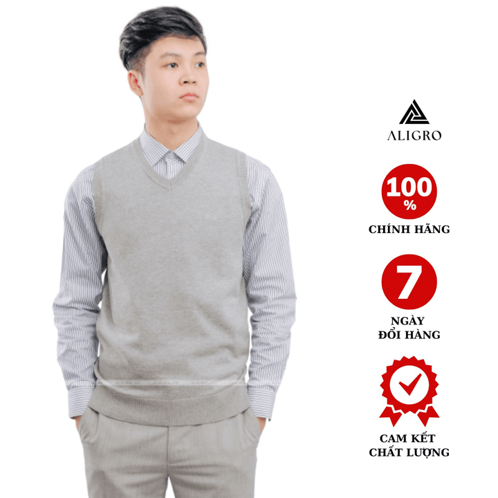 áo Len Gile Aligro Màu Ghi Sáng Alengl010 – Aligro