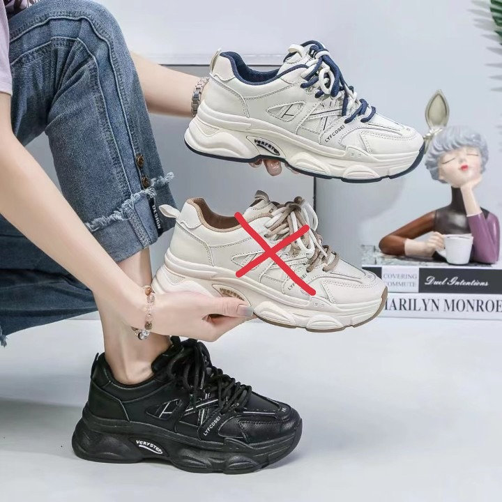 Giày Thể Thao Nữ Cao Cấp, đế Cao 5 Phân- Haanh