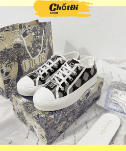 Giày Sneaker Nam Nữ Dior Canvas Thêu Hoạ Tiết Hình Thoi, Chất Lượng Siêu Cấp, Hàng Chuẩn Trung Hg006 – Chốt đi Store