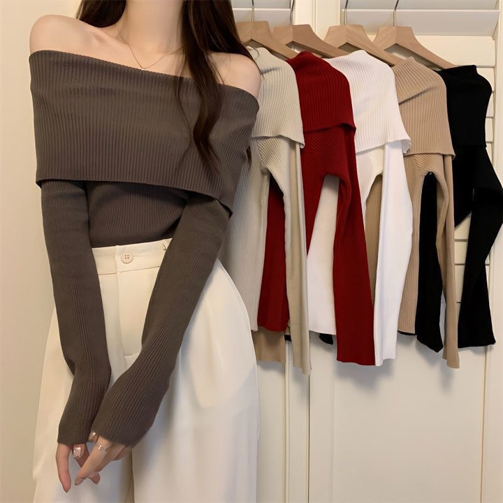 áo Len Dài Tay Cổ Thuyền Kiểu Dáng Nhẹ Nhàng, Nữ Tính Dành Cho Bạn Nữ Sldca75 – Diepchi Fashion