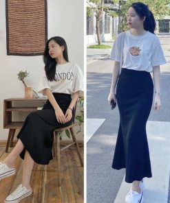 Chân Váy Dáng Dài Kiểu đuôi Cá, Chất Umi Hàn Siêu Tôn Dáng Dành Cho Các Nàng Sldcv32 – Diepchi Fashion