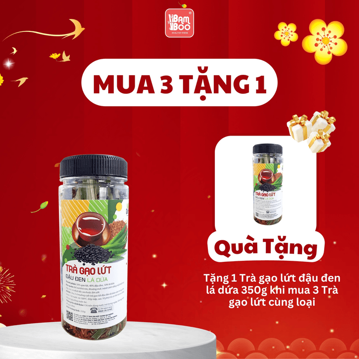 Trà Gạo Lứt đậu đen Lá Dứa 350g – Bamboo