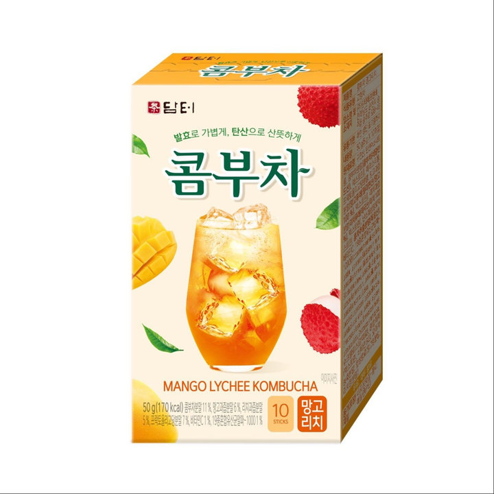 [hộp] Trà Kombucha Hàn Quốc Các Vị Xoài Vải,nho,chanh,bưởi 50g – Damtuh