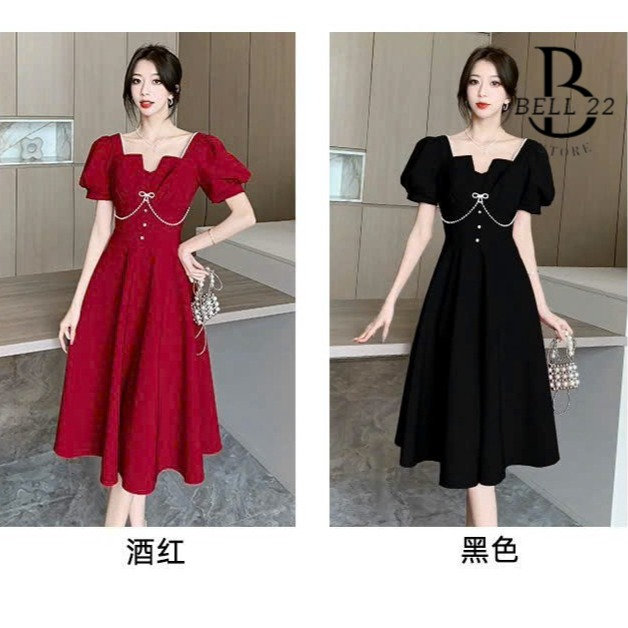 đầm Xoè Tay Phồng Kèm Phụ Kiện Có Mút Ngực B1318 – Bell22 Store