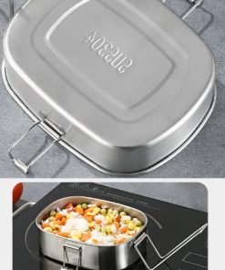 Hộp Cơm Chữ Nhật Inox 16cm – Su