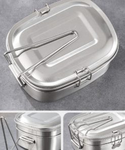 Hộp Cơm Chữ Nhật Inox 16cm – Su