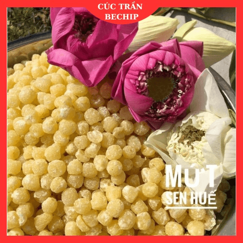 Mứt Hạt Sen Huế ít đường Thơm Ngon, Bùi, Ngọt Thanh 500g Ctb616 – Bechip