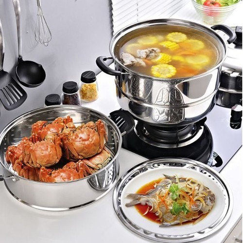 Nồi Dáng To Có Tầng Hấp – Nồi Hấp 3 Tầng