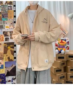 áo Khoác Nỉ Nam Thêu Mặt Cười A Good Day Nút Cài – Htm Fashion