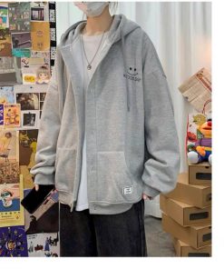 áo Khoác Nỉ Nam Thêu Mặt Cười A Good Day Nút Cài – Htm Fashion