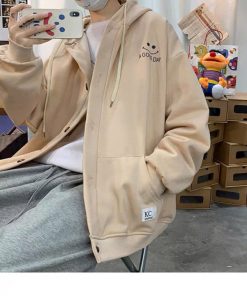 áo Khoác Nỉ Nam Thêu Mặt Cười A Good Day Nút Cài – Htm Fashion