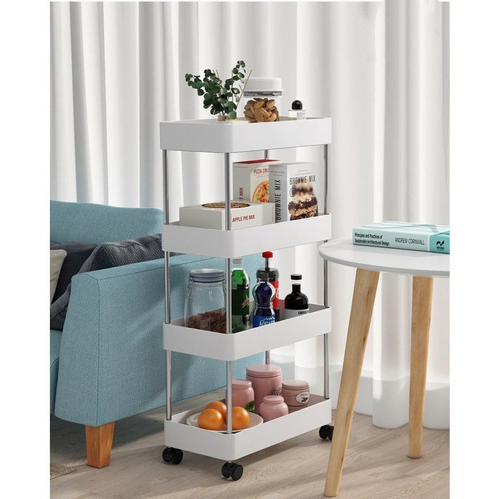 Kệ đa Năng 4 Tầng Có Bánh Xe