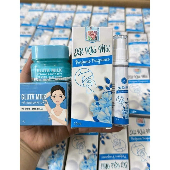 Kem Mờ Thâm, Khử Mùi Vùng Nách Gluta Milk Vip White + Tặng Kèm 1 Chai Xịt Khử Mùi – Su