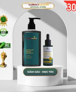 Combo Dầu Gội Giảm Gàu, Serum Kich Mọc Tóc Chiết Xuất Thiên Nhiên Cho Tóc Sạch Sâu Giảm Gàu Ngứa, Mọc Dày Khỏe