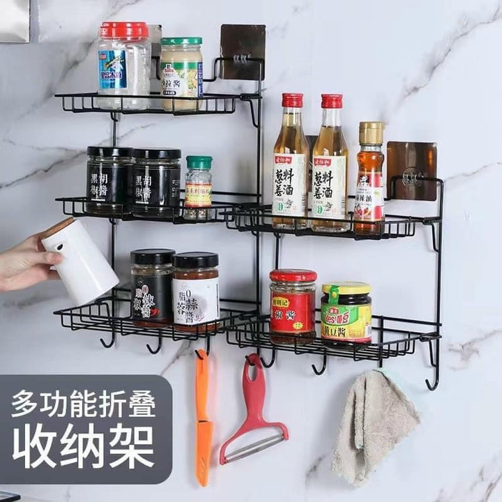 Kệ Gia Vị Dán Tường 2 Tầng, 3 Tầng