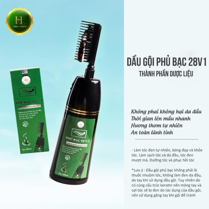 Dầu Gội Phủ Bạc 28v.i- Hana Cosmetic