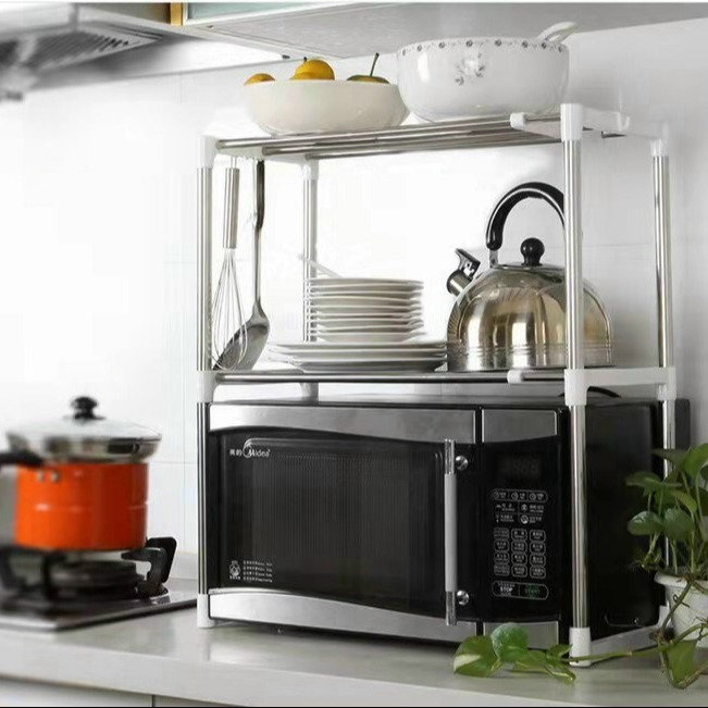 Kệ để Lò Vi Sóng 2 Tầng Inox