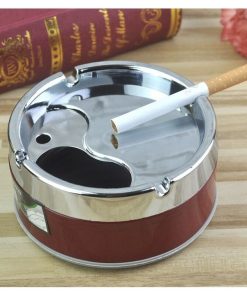 Gạt Tàn Có Nắp Xoay Inox Tiện Lợi