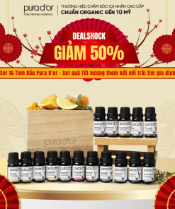 [set Quà Tết] Giảm 50% Set 16 Tinh Dầu Pura D’or – Set Quà Tặng Hương Thơm Kết Nối Trái Tim Gia đình, 100% Organic Hỗ Trợ Thư Giãn Và Giải Tỏa Căng Thẳng