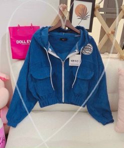 áo Khoác Nhung Tăm Nữ Dáng Thêu Chữ D&g Có 2 Túi Hộp Phía Trước – Htm Fashion