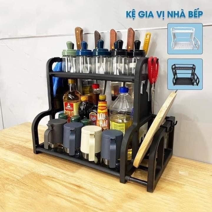 Kệ Gia Vị Chữ H Có Giá để Thớt, Cắm Dao – Gdn