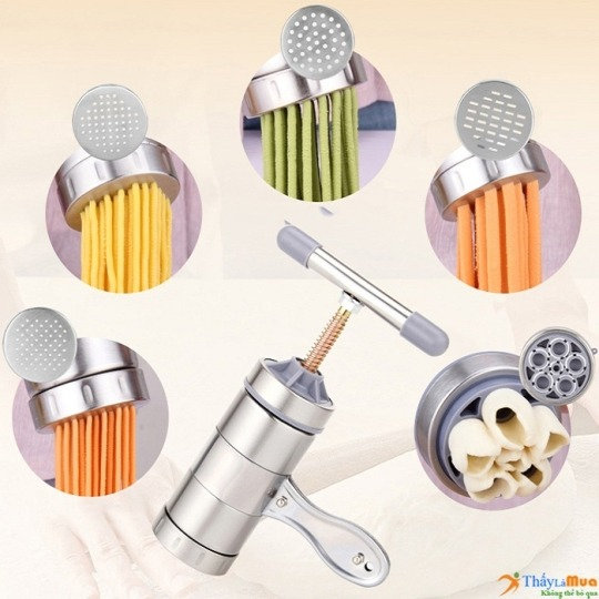 Dụng Cụ Làm Bún Mì Tươi 5 đầu Inox – Su
