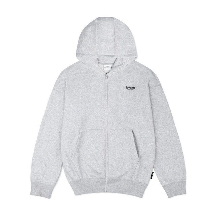 áo Zip Hoodie Levent Xám Nhạt Unisex Sht119 – Minh Hà House