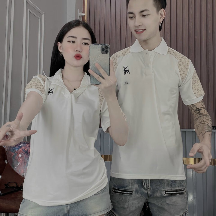 áo Thun Nam, Nữ Cotton Cổ Trụ Viền Mẫu Mới – Soo1990