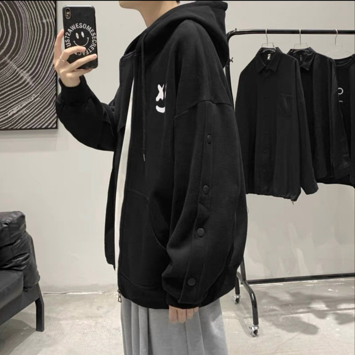 áo Khoác Hoodie Nỉ Nam Nữ Dây Kéo In Hình Mặt Cười Cá Tính – Htm Fashion