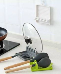 Giá Gác Muỗng, đũa, Nắp Nồi Bằng Nhựa – Kệ Gác Muôi Múc Canh Nhà Bếp