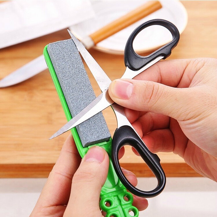 đá Mài Dao Có Cán Cầm Tay Bằng Nhựa 2 Mặt