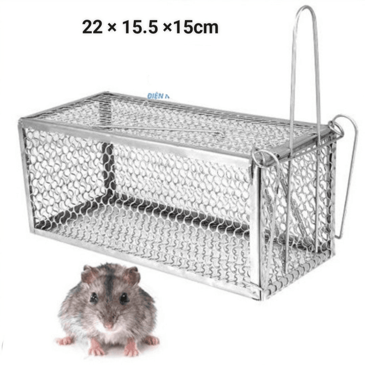 Lồng Bẫy Bắt Chuột Bằng Sắt Chắc Chắn 22×15.5x15cm – Su