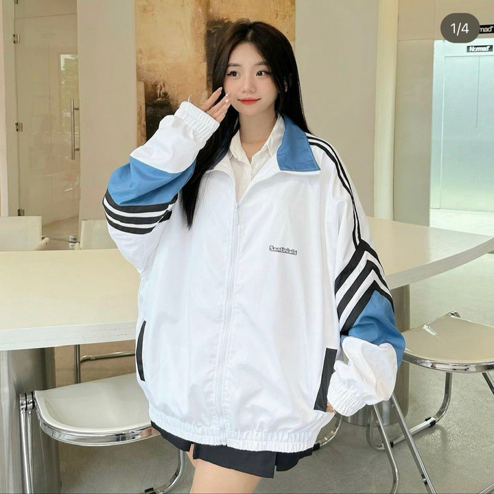 áo Khoác Dù Nam Nữ 2 Lớp In Chữ Sentinals áo Phối Màu Sọc Tay Siêu Ngầu – Htm Fashion