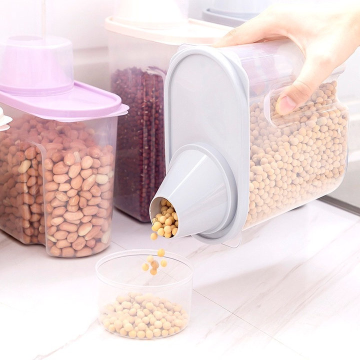 Hộp đựng Ngũ Cốc Có Nắp 1.9l – Su