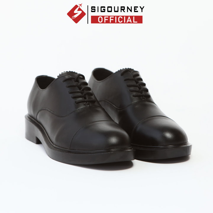 Giày Chunky Oxfords Da Bò Nappa Màu đen Trơn Sig-40 Phong Cách Trẻ Trung Thanh Lịch Bảo Hành 18 Tháng – Sigourney