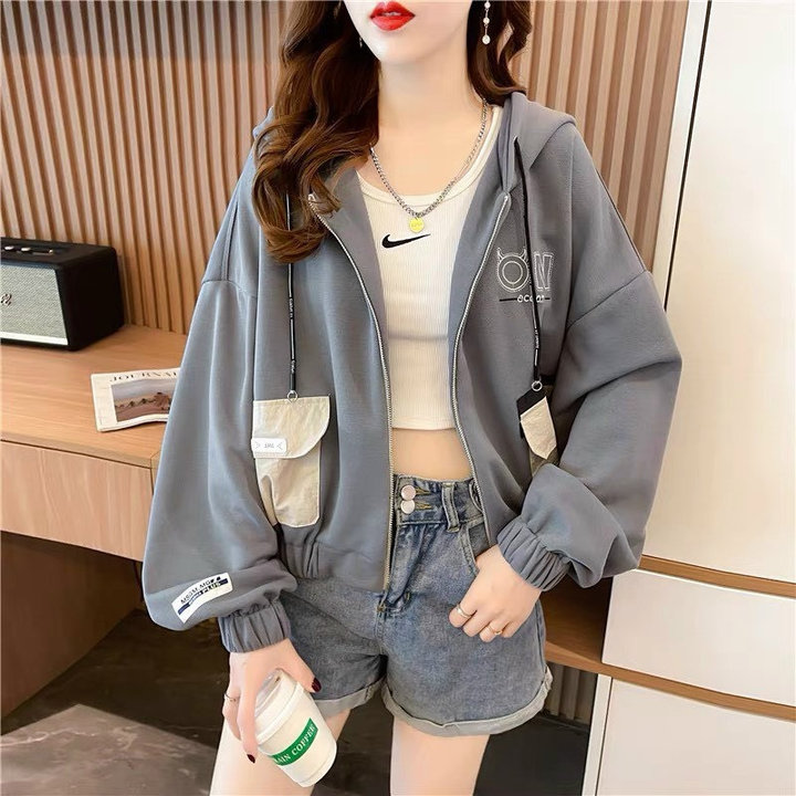 áo Khoác Nỉ Dnags Lửng Thêu Chữ On Có Túi Hộp Siêu đẹp Phong Cách – Htm Fashion