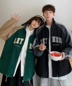 áo Khoác Dù Nam Nữ 2 Lớp áo Khoác Phối In Chữ Lethes Siêu Ngầu Thời Trang – Htm Fashion