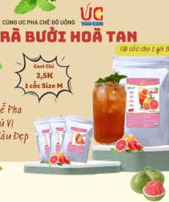 [thùng 10kg] Bột Trà Bưởi Hòa Tan Tiện Lợi, Giàu Vitamin C, Không Chứa Chất Bảo Quản U004 – Lady’s Passion